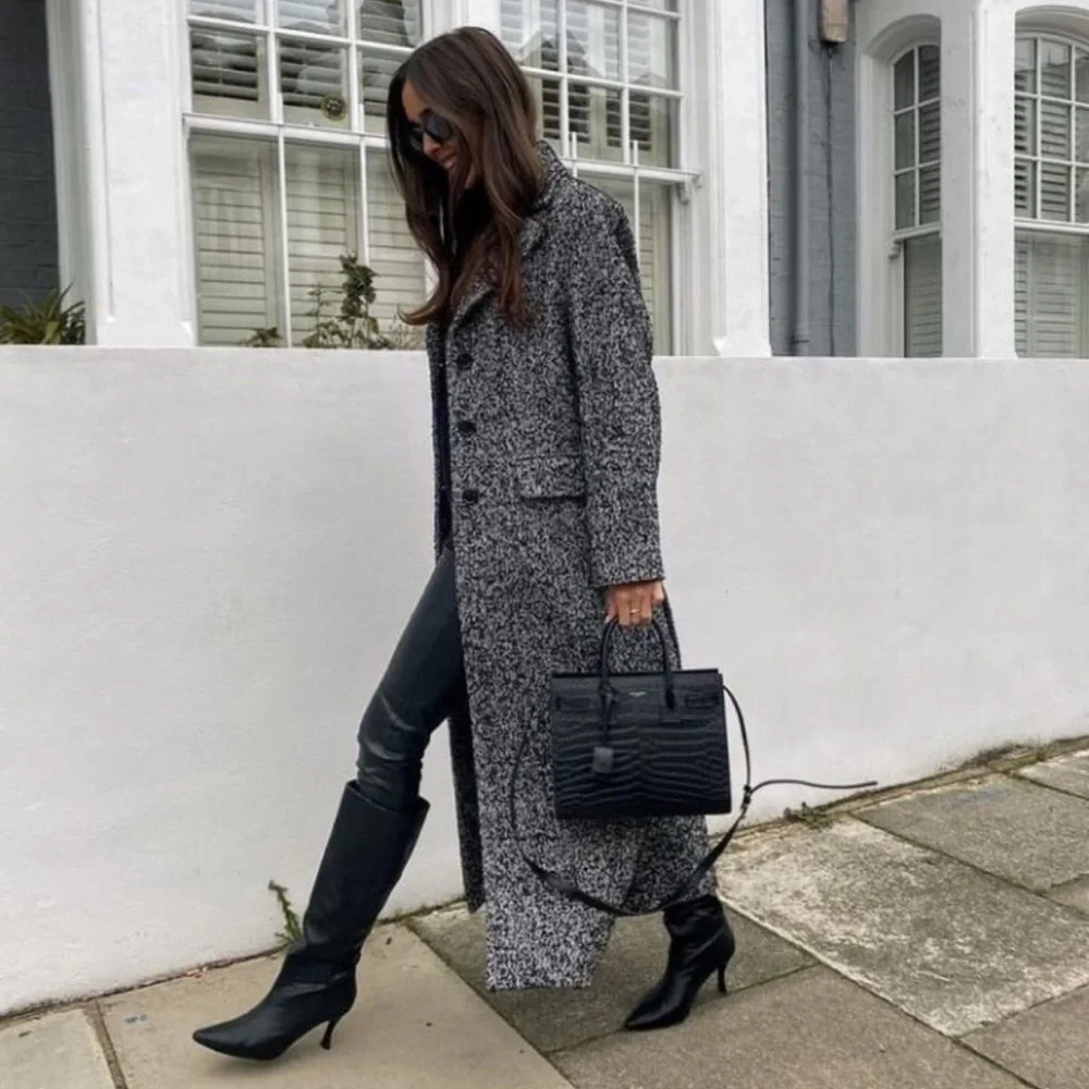 Mango x Pernille Wool Blend Flecked Limited Coat New - Picture 3 of 13